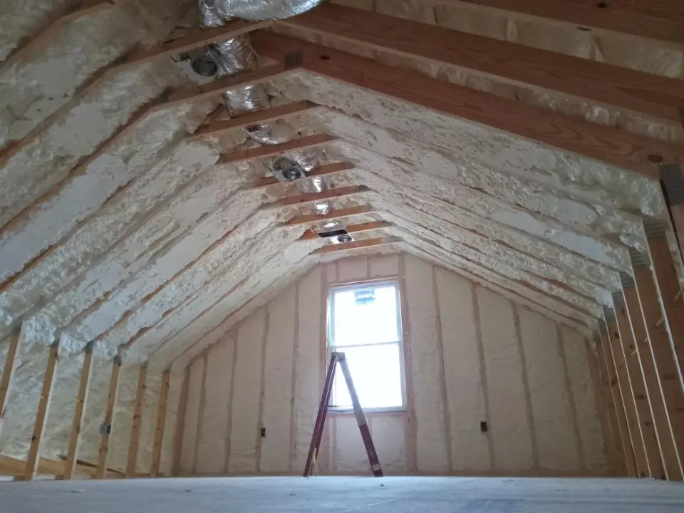 Spray foam roofing application for Crawl Space Insulation project in Denver